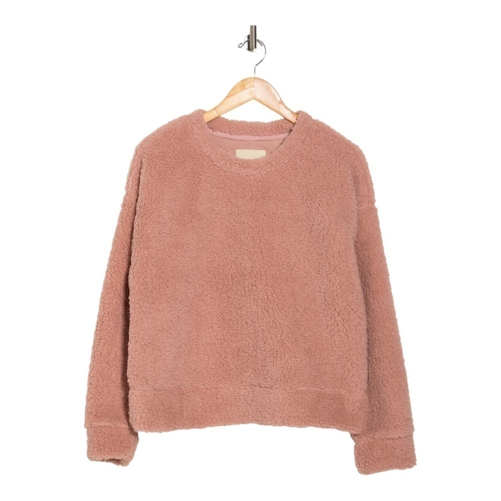 THREAD & SUPPLY Crewneck Pullover Sweater In Blush